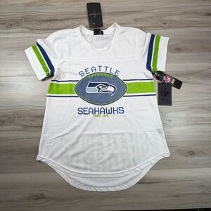 NFL Seattle Seahawks Women's White Mesh Jersey Size L Team Apparel